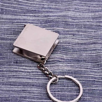 JC-1 Метална рулетка с квадратно правило и ключодържател, цинков сплав, 1,5 м