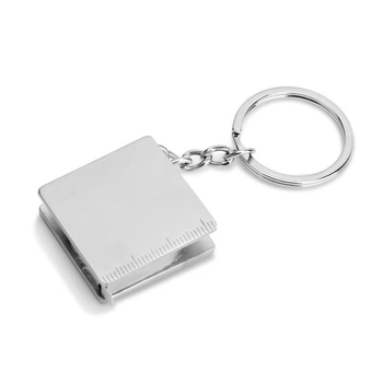 JC-1 Метална рулетка с квадратно правило и ключодържател, цинков сплав, 1,5 м