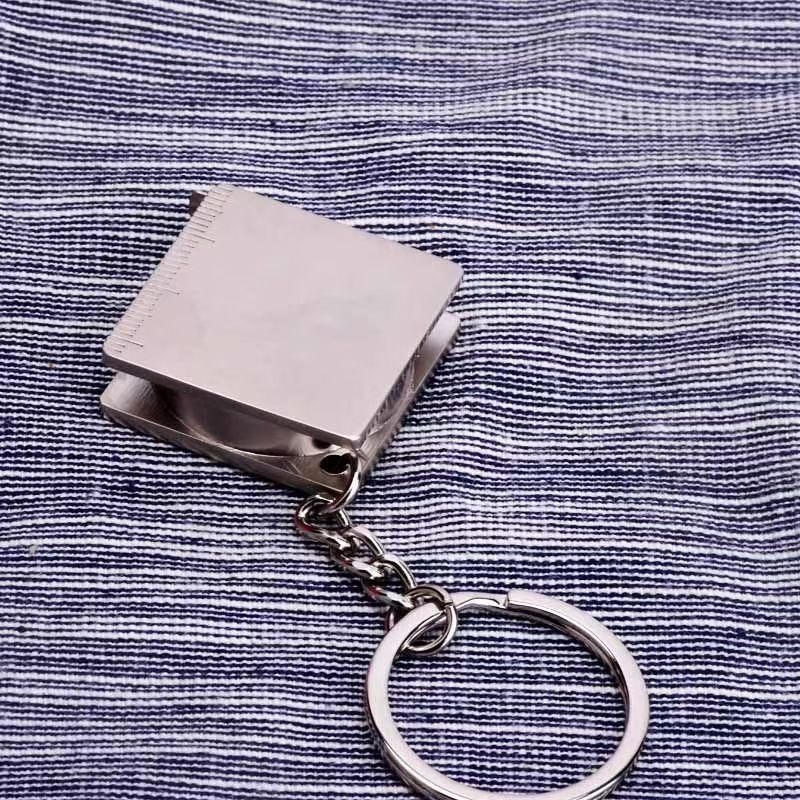 JC-1 Метална рулетка с квадратно правило и ключодържател, цинков сплав, 1,5 м