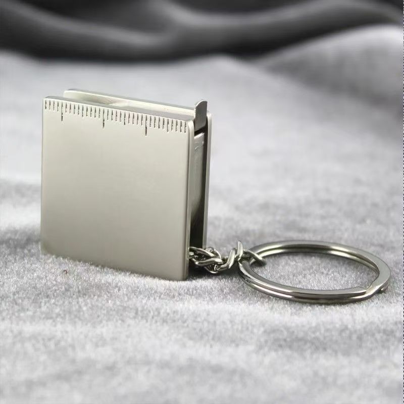 JC-1 Метална рулетка с квадратно правило и ключодържател, цинков сплав, 1,5 м