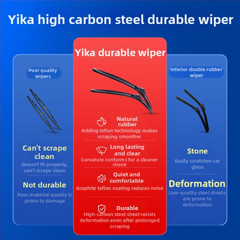Automašīnas priekšējā stikla tīrītājs YK-CFYSU – daudzfunkcionāls, izturīgs, POM/MoS2 lente, 180° tīrīšanas leņķis, 12V motors