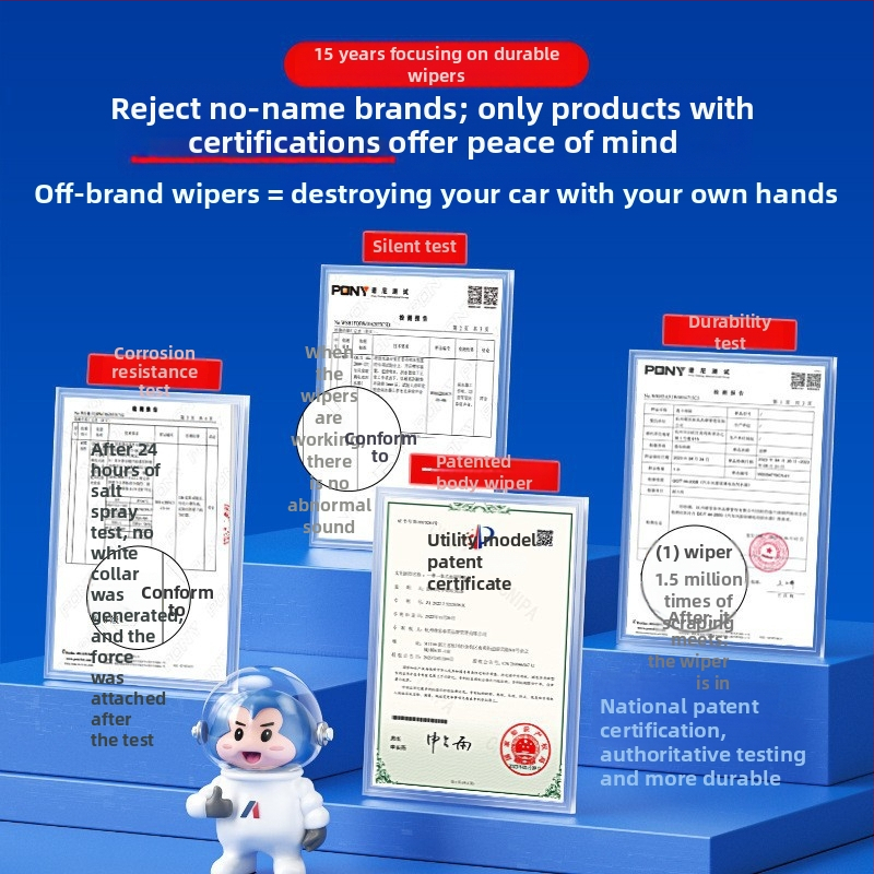 Automašīnas priekšējā stikla tīrītājs YK-CFYSU – daudzfunkcionāls, izturīgs, POM/MoS2 lente, 180° tīrīšanas leņķis, 12V motors