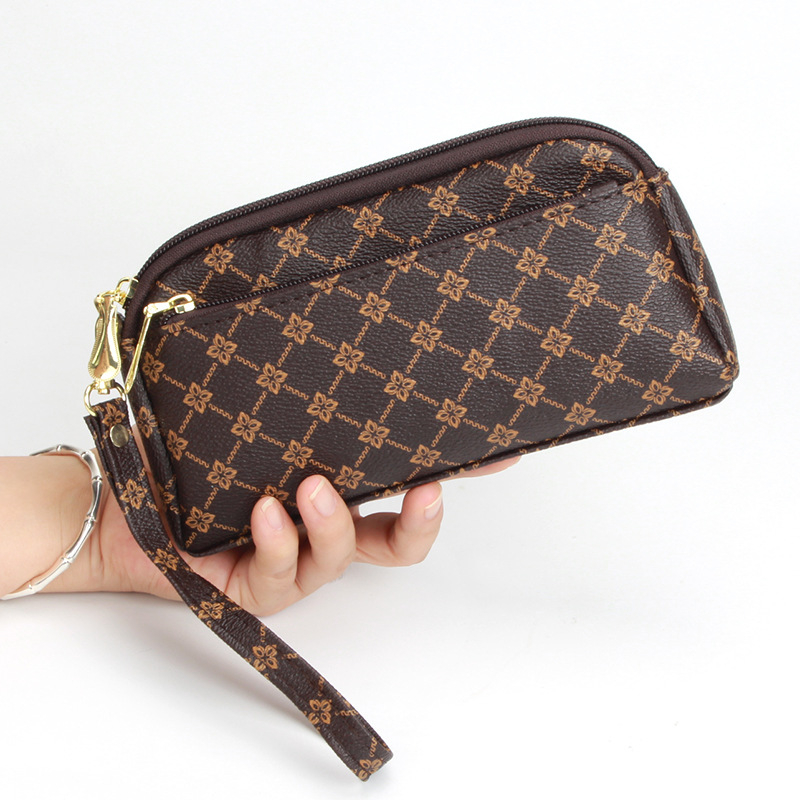 Geantă pentru telefon din PU, în formă de shell, cu fermoar, căptușeală din poliester, buzunar interior