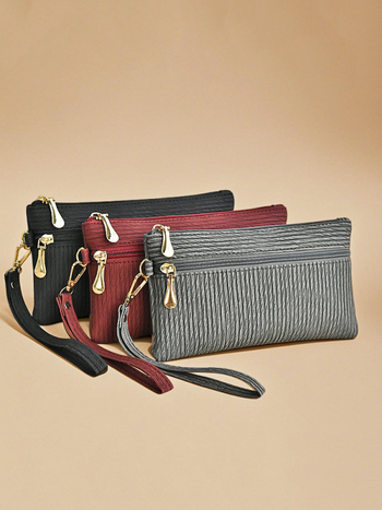 Geantă de damă cu fermoar – pătrat mic, PU, căptușită cu poliester, vară 2023