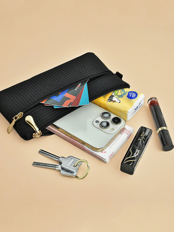 Geantă de damă cu fermoar – pătrat mic, PU, căptușită cu poliester, vară 2023