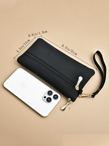 Geantă de damă cu fermoar – pătrat mic, PU, căptușită cu poliester, vară 2023