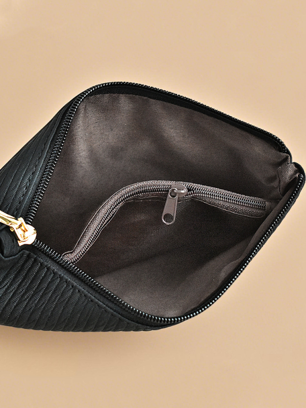 Geantă de damă cu fermoar – pătrat mic, PU, căptușită cu poliester, vară 2023