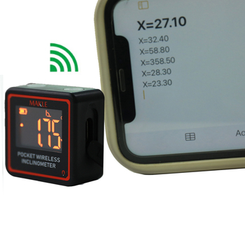 Inclinometru electronic Bluetooth mini cu afișaj digital, goniometru și riglă de unghi