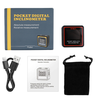 Inclinometru electronic Bluetooth mini cu afișaj digital, goniometru și riglă de unghi