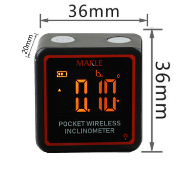 Inclinometru electronic Bluetooth mini cu afișaj digital, goniometru și riglă de unghi