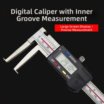 Digitálny posuvné meradlo s vnútorným žliabkom pre vnútorné meranie — rozsah 14–150 mm, dĺžka čeľuste 40 mm, meranie vnútorného priemeru
