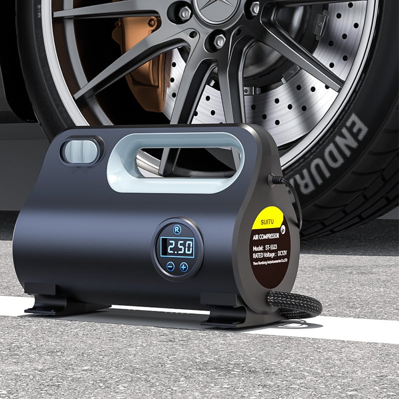 Prijenosna 12V pumpa za automobil s digitalnim zaslonom, 25 L/min, radno vrijeme 5–20 minuta, jednocilindrična