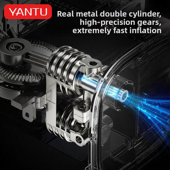 Bežična dvocilindrična pumpa za nadimanje guma za automobile i SUV — 12V, 120W, 35 L/min, Digitalni zaslon s tlakomjerom