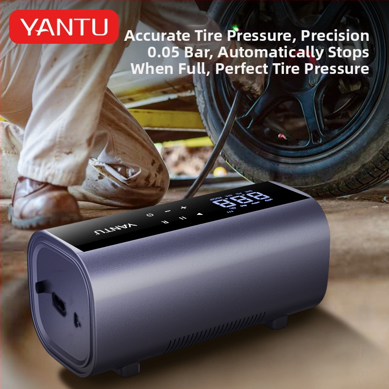 Bežična dvocilindrična pumpa za nadimanje guma za automobile i SUV — 12V, 120W, 35 L/min, Digitalni zaslon s tlakomjerom