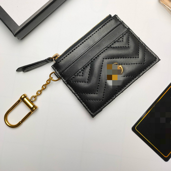 Suport pentru card cu breloc din piele naturală, stil business, design orizontal pătrat, buzunar pentru ID, căptușeală din piele sintetică, primăvara 2025