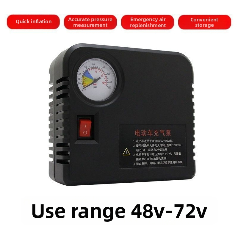 Pumpe na vzduch pre elektrické vozidlá - 220 W, viacválcová konštrukcia, digitálny displej, varovné svetlo