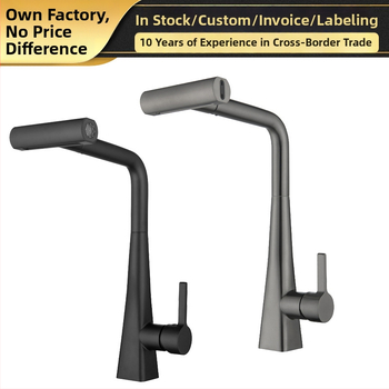 Robinet de bucătărie retractabil cu jet cascadă, oțel inoxidabil 304, supapă cu disc ceramic, intrare 8 mm, 0–90°C