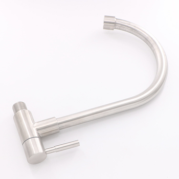 V4604 304 nehrđajući čelik kuhinjska slavina, zidna montaža, rotirajuća, bakreno jezgro ventila, ulaz/izlaz 20 mm