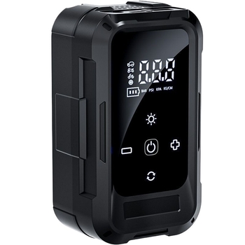 Pompa de aer portabilă pentru mașină, fără fir – 12V, 80W, multi-cilindru, cu afișaj LCD digital și măsurare a presiunii în pneuri, încărcabilă