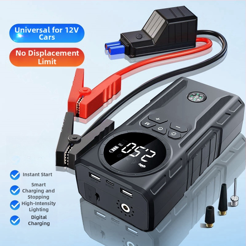 Štartér do auta s integrovanou pumpou na vzduch – všetko v jednom, 12V, 1800A, 200W, USB nabíjanie, prietok vzduchu 35 L/min
