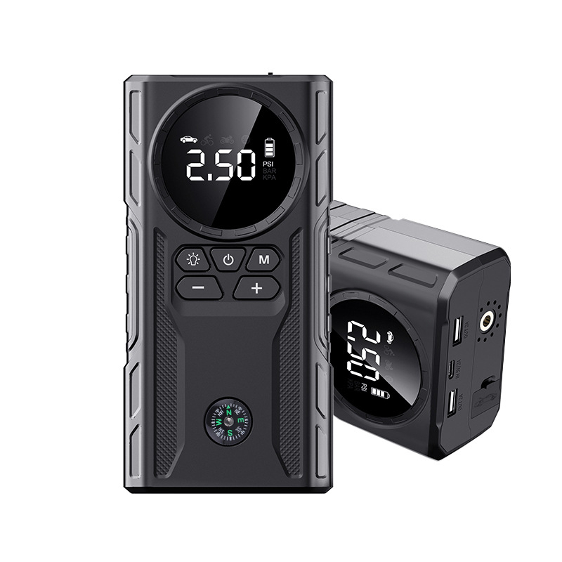 Auto-start alat s integriranim kompresorom za zrak – sve-u-jednom, 12V, 1800A, 200W, USB punjenje, protok zraka 35 L/min