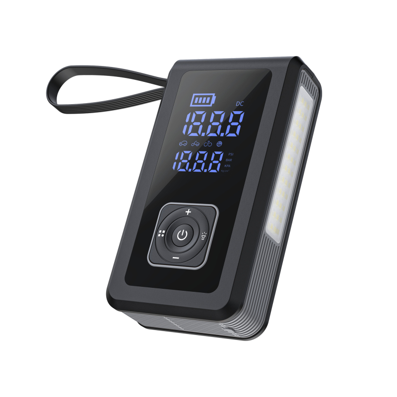 Sve-u-jednom za auto: automobilni startni uređaj i pumpa za gume, 12V 100W litijeva baterija, dizajn s 2+ cilindara, protok zraka 35 L/min