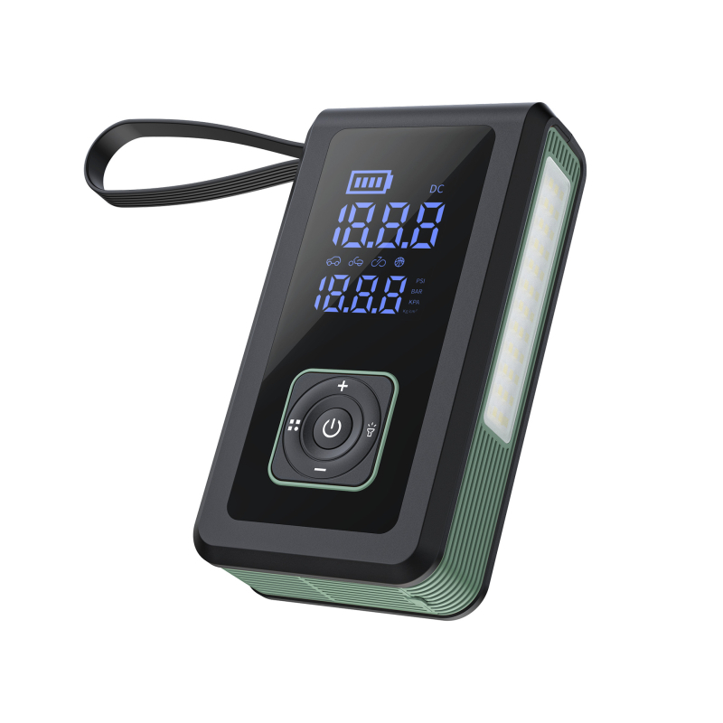 Sve-u-jednom za auto: automobilni startni uređaj i pumpa za gume, 12V 100W litijeva baterija, dizajn s 2+ cilindara, protok zraka 35 L/min