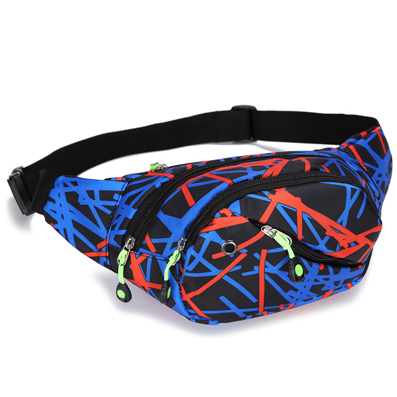 Sportska torbica oko struka, unisex, Oxford tkanina, za vanjske sportske aktivnosti, jednobojni uzorak