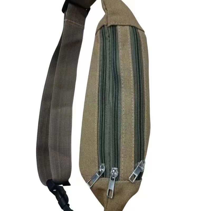 Unisex platnena pojasna torba za outdoor sportove – Crossbody stil, velika zapremina, pretinac za telefon i novčanik