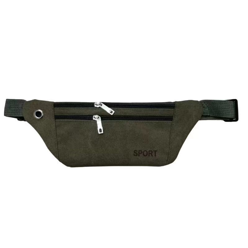 Unisex platnena pojasna torba za outdoor sportove – Crossbody stil, velika zapremina, pretinac za telefon i novčanik