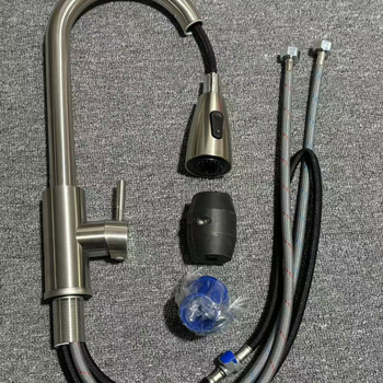 Robinet de bucătărie retractabil din oțel inox 304, montaj încorporat, 0–90°C, cartuș ceramic