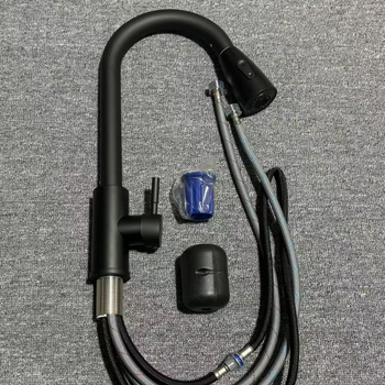 Robinet de bucătărie retractabil din oțel inox 304, montaj încorporat, 0–90°C, cartuș ceramic