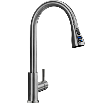 Kuhinjski izvlačni slavina od nehrđajućeg čelika, model Digital pull faucet, montaža vijcima, keramički ventil
