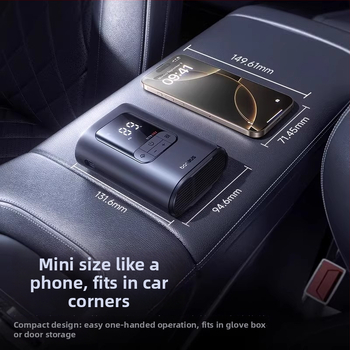 Baseus Gotrip VA1 Mini Bežični Napuhivač Guma Za Auto - 12V, 120W, 40 L/min, Napajanje na Baterije, Duplo Cilindrična Konstrukcija, Preko 20 Minuta Rada