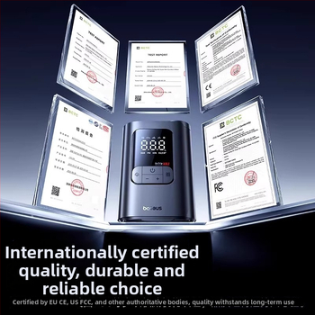 Baseus Gotrip VA1 Mini Bežični Napuhivač Guma Za Auto - 12V, 120W, 40 L/min, Napajanje na Baterije, Duplo Cilindrična Konstrukcija, Preko 20 Minuta Rada