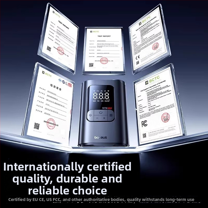 Baseus Gotrip VA1 Mini Bežični Napuhivač Guma Za Auto - 12V, 120W, 40 L/min, Napajanje na Baterije, Duplo Cilindrična Konstrukcija, Preko 20 Minuta Rada