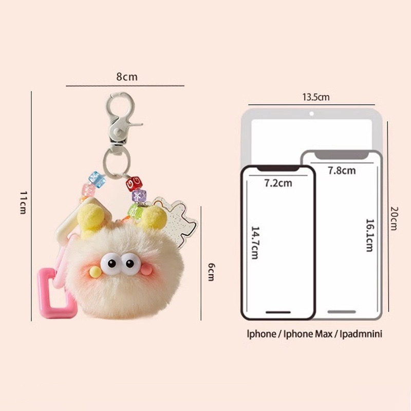 Λούτρινο κρεμαστό για τσάντα – Καρτούν σχέδιο, φρέσκο και γλυκό στυλ, χαριτωμένη εμφάνιση, Άνοιξη 2025