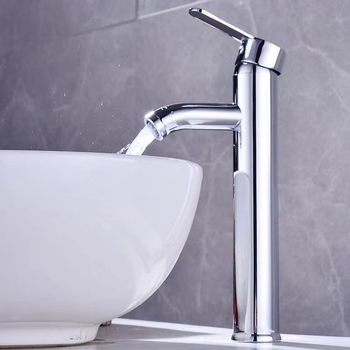 Nehrđajući čelični miješalica za lavabo, stolni miješalica za sudoperu, keramički kasetni ventil, model SK-6688, 1 MPa, 90°C