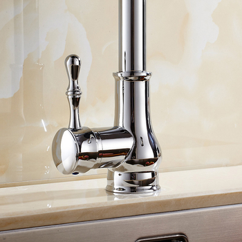Kuhinjska slavina s izvučnim izlazom, bakreno tijelo, keramički disk ventil, montaža na radnu ploču, model Vase faucet