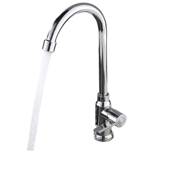 Robinet de bucătărie din oțel inoxidabil 304, finisaj cromat, disc ceramic al valvei, apă rece