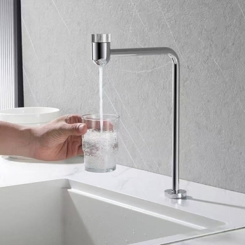 Robinet de bucătărie din cupru fără plumb pentru apă potabilă directă, filtru de apă, intrare/ieșire 1/2'', disc ceramic ventil, stil modern