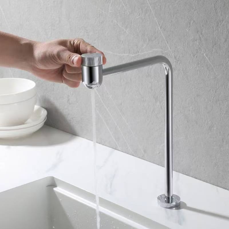 Robinet de bucătărie din cupru fără plumb pentru apă potabilă directă, filtru de apă, intrare/ieșire 1/2'', disc ceramic ventil, stil modern