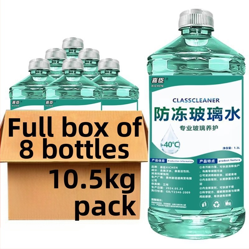 Priekinio stiklo plovimo skystis su antifrizu iki -40°C, visiems metų laikams, kristalinė danga ir riebalinių plėvelių pašalinimas