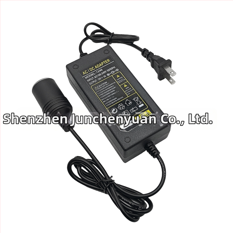 12V 5A barošanas adapters automašīnas cigarešu uzlādei – piemērots auto putekļsūcējam, gaisa sūcējam, ledusskapim, sadzīves ierīcēm un ūdens sūkņa uzraudzībai