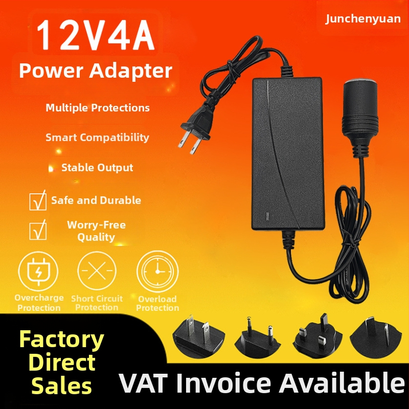 12V 5A barošanas adapters automašīnas cigarešu uzlādei – piemērots auto putekļsūcējam, gaisa sūcējam, ledusskapim, sadzīves ierīcēm un ūdens sūkņa uzraudzībai