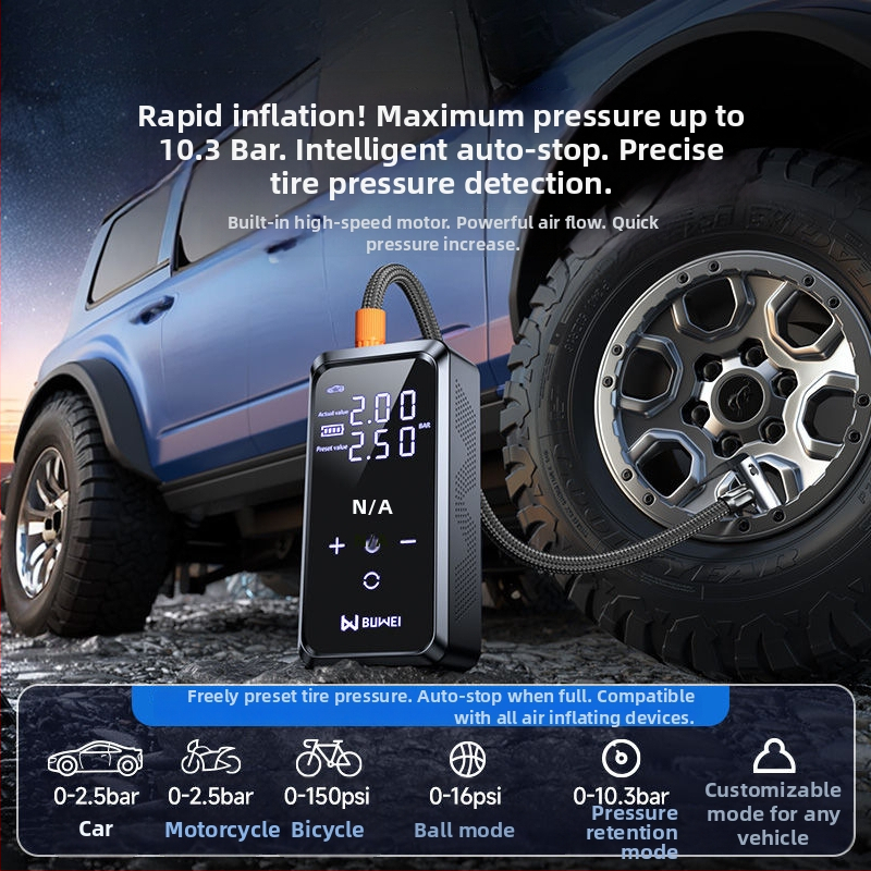 Gépjármű-vészindítási tápegység beépített légpumpával — mindent egyben, többfunkciós power bank