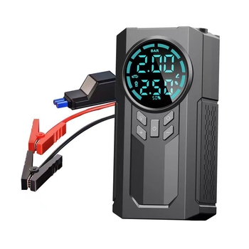 Prijenosna automobilska pumpa s digitalnim prikazom i bežičnim napajanjem; 120W, 14.8V, 35 L/min, Type-C i USB napajanje