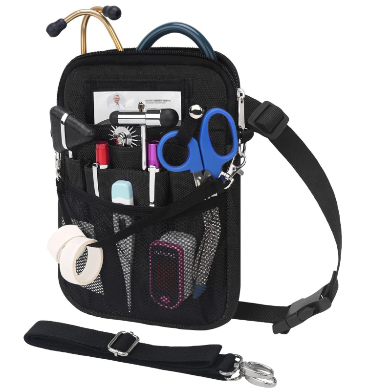 Torba za sestru na pojas – poliester, gradski minimalistički dizajn, zatvarač, laminirani unutarnji džep, dodatni pretinac