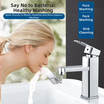 Aerator slavine s 720° rotacijom, keramički jezgreni ventil, ABS/nerđajući čelik, 22 mm ulaz, navojni spoj