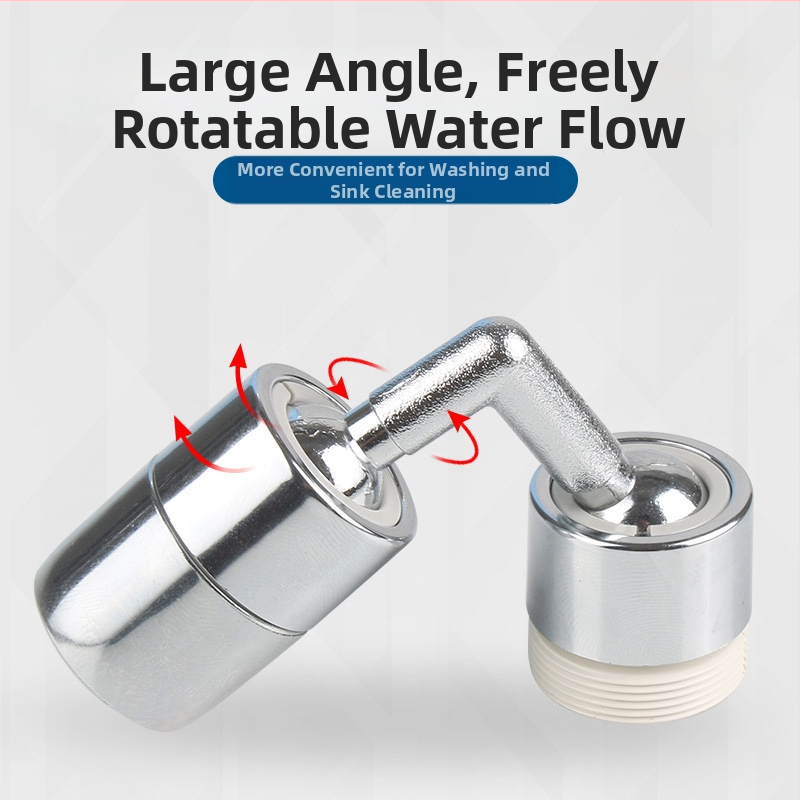 Aerator slavine s 720° rotacijom, keramički jezgreni ventil, ABS/nerđajući čelik, 22 mm ulaz, navojni spoj